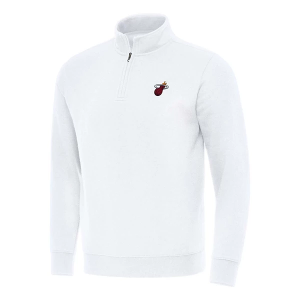 Miami Heat Antigua Victory 1/4 Zip Medium White