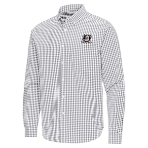 Anaheim Ducks Antigua Ellis Woven Long Sleeve Button Up Small Skyscraper/White