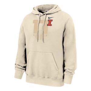 Illinois Fighting Illini Nike Hoodie 3XLarge Natural