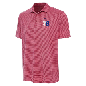 Philadelphia 76ers Scheme Antigua Polo 2XLarge Dark Red Heather