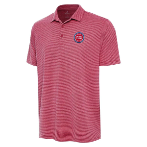 Detroit Pistons Scheme Antigua Polo Medium Dark Red Heather