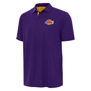 Los Angeles Lakers LA Era Antigua Polo Large Dark Purple/Gold