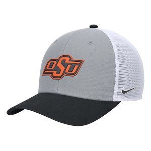 Oklahoma State Cowboys Nike Color Trucker Flexfit Hat M/L Grey/Black