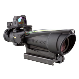 Trijicon 3.5x35 ACOG Dual Illum Green Chevron .223 Reticle w/Colt Knob Mount - Adjustable LED 3.25 MOA Red Dot RMR Type 2 TA11-C-100565 - Trijicon