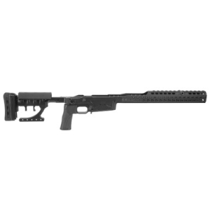 Spuhr SICS Tikka T3/T3x SA Blk Chassis w/16" ARCA Forend & QD Sling Swivels CH000003 - Spuhr