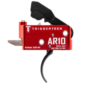 TriggerTech AR10 Two Stage Blk/Red AR Diamond Curved 1.5-4.0 lbs Trigger ART-TRB-14-NNC - Triggertech