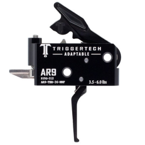 TriggerTech AR-9 Two Stage Adaptable Flat Black 3.5-6.0 lbs Trigger AR9-TBB-36-NNF - Triggertech