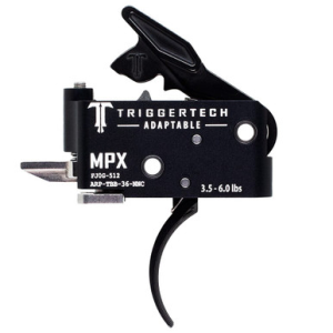 TriggerTech Sig Sauer MPX Two Stage Adaptable Curved Black 3.5-6.0 lbs Trigger ARP-TBB-36-NNC - Triggertech