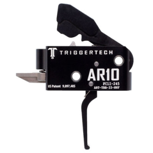TriggerTech AR10 Two Stage Blk/Blk Competitive Flat 3.5 lbs Trigger ART-TBB-33-NNF - Triggertech
