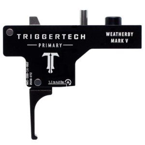 TriggerTech Weatherby Mark V Single Stage Black Primary Flat 1.5-4.0 lbs Trigger w/Bolt Release WM5-SBB-14-NBF - Triggertech