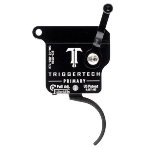 TriggerTech Rem 700 Clone LH Primary Curved Clean Blk/Blk Single Stage Trigger R7L-SBB-14-TNC - Triggertech