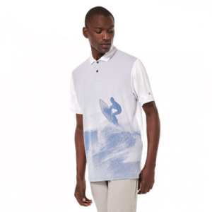 Oakley Jacquard Print Arctic Ice Polo Shirt Large FOA404873-12M-L - Oakley