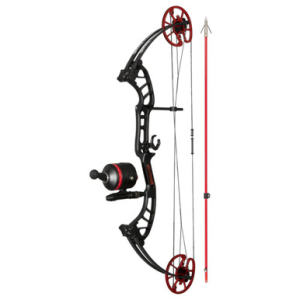 Cajun Shore Runner EVS LH50 Black/Red Bowfishing Bow Kit ABF23B2205L - Cajun