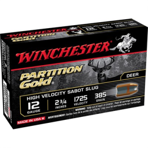 Image of Winchester Partition Gold Hv Ammo 12 Gauge 2-3/4" 385gr Sabot Slug