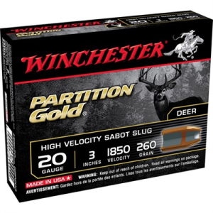Image of Winchester Partition Gold Hv Ammo 20 Gauge 3" 260gr Sabot Slug