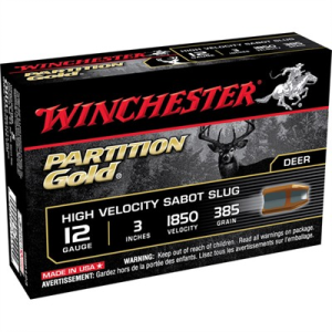 Image of Winchester Partition Gold Hv Ammo 12 Gauge 3" 385gr Sabot Slug