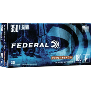 Federal Federal Power-Shok Ammunition 350 Legend 180 Grain Soft Point 20 Rounds - $27.99 at Fin Feather Fur Outfitters