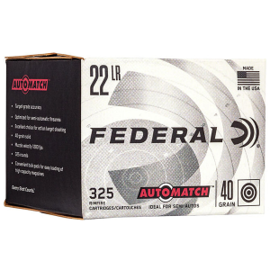 Federal AM22 Champion Training 22LR 40 GR LRN 325 Rounds