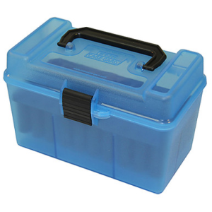 Mtm MTM H50-RL-24 DELUXE HANDLED 50 RD RIFLE - CLEAR BLUE - $15.99 at Fin Feather Fur Outfitters