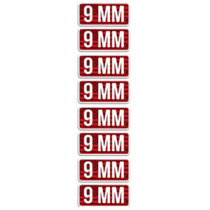 MTM CL9MM AMMO CALIBER LABELS 9MM