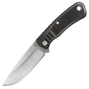 Gerber Gerber Downwind Black Fixed Blade, Plain Edge, Drop Point, Waxed Canvas Sheath - $42.99 at Fin Feather Fur Outfitters