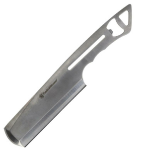 Aob Smith & Wesson Bullseye Fixed Blade Knife 10" Cleaver 3Cr13 Satin Blade 3Cr13 Handle Gray - $34.99 at Fin Feather Fur Outfitters
