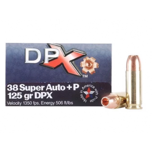 Corbon Cor-Bon 38 Super Auto +P 125gr DPX 20 Rounds - $23.99 at Fin Feather Fur Outfitters