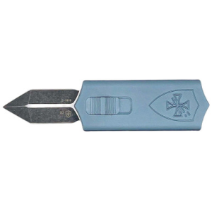 Templar Knives Templar Knife SMCAGB121 Sentinel Money Clip 1.88" OTF Dagger Plain Black Oxide Stonewashed Powder Coated D2 Steel Blade, 3.41" Blue Anodized Aluminum Handle - $199.99 at Fin Feather Fur Outfitters
