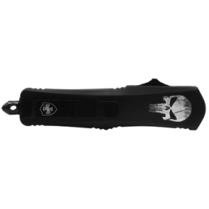 Templar Knives Templar Knife MFL231 Gen II Fallen Slim 3.43" OTF Tanto Plain Black Oxide Stonewashed 440C SS Blade, 5.05" Black w/Skull Aluminum Handle, Glass Breaker - $99.99 at Fin Feather Fur Outfitters