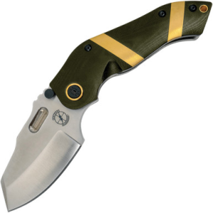 Sniper Bladeworks Sniper Bladeworks Folding DMF Framelock OD Satin 3.63" - $390.00 at Fin Feather Fur Outfitters