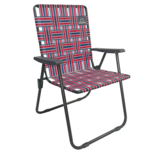 Caddis Mountain Summit Gear Retro Webbed Camp Chair Red/Blue - $69.99 at Fin Feather Fur Outfitters