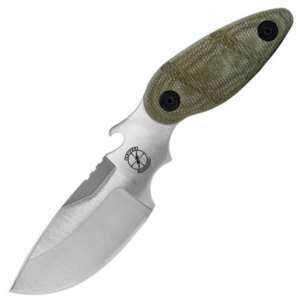 Sniper Bladeworks Sniper Bladeworks Skinner Fixed Blade Knife OD Green/Satin - $115.00 at Fin Feather Fur Outfitters