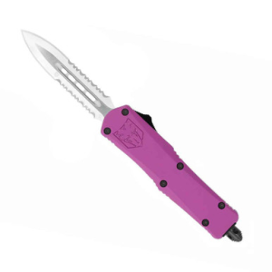 Cobratec CobraTec Small FS-3 Purple Dagger 2-Side Serrated OTF Knife - $99.99 at Fin Feather Fur Outfitters