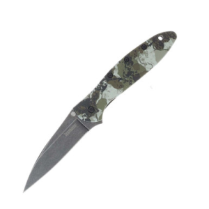 Kershaw Kershaw Leek King's Camo Assisted Folding Knife 3-Inch BlackWash - $89.99 at Fin Feather Fur Outfitters