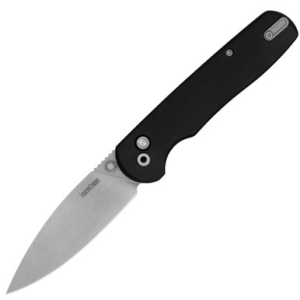Kershaw Kershaw Remnant Button Lock Folding Knife 3.25 in D2 Black Micarta - $74.99 at Fin Feather Fur Outfitters