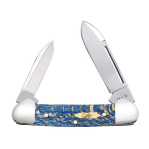 Case Knives Case Baby Butterbean Folding Knife Smooth Blue Sycamore Wood - $82.99 at Fin Feather Fur Outfitters