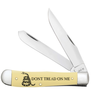 Case Knives Case XX 'Don't Tread On Me' Trapper 6089 Yellow Delrin Stainless Steel Pocket Knife - $79.99 at Fin Feather Fur Outfitters