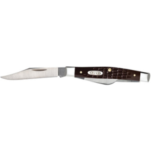 Case Knives Case 00106 Stockman Medium 2.42"/1.58"/1.57" Folding Clip/Sheepsfoot/Pen Plain As-Ground Tru-Sharp SS Blade, Brown Jigged Synthetic Handle - $68.99 at Fin Feather Fur Outfitters