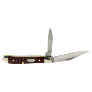 Case Knives Case 00046 Knives Peanut Folding Knife Clip and Pen Blades Brown 2.1" Blade - $53.99 at Fin Feather Fur Outfitters