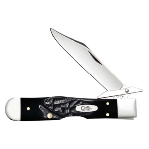 Case Knives Case Cheetah Cub Lockback Folding Knife Rough Black Synthetic - $76.99 at Fin Feather Fur Outfitters