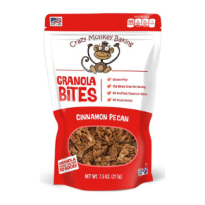 Crazy Monkey Baking Crazy Monkey Baking Cinnamon Pecan Granola Bites 7.5 oz - $4.99 at Fin Feather Fur Outfitters