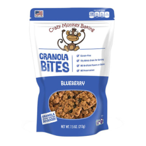 Crazy Monkey Baking Crazy Monkey Baking Blueberry Granola Bites 7.5 oz - $4.99 at Fin Feather Fur Outfitters
