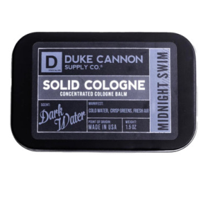Duke Cannon Duke Cannon Supply Co. Solid Cologne Midnight Swim Concentrated Balm, 1.5 oz. - $25.00 at Fin Feather Fur Outfitters