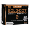 Gold Dot 23970GD Personal Protection 40 S&W 165 GR JHP 20 Rounds