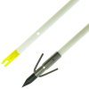 Muzzy Classic Fiberglass Bowfishing Arrow/ Carp Point/ Safety Slide White
