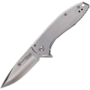 Smith & Wesson Executive Platinum Satin Carbon Steel Folding 3" Framelock Knife Brushed Handles