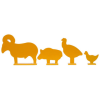 Air Venturi Slynger Metal Silhouette Targets Ram, Turkey, Hog, Chicken