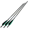 Barnett 20" Headhunter Carbon Crossbow Bolts 3" Vanes 5PK 16075