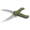 Benchmade Hunt Meatcrafter Fixed Blade 4.01" Stonewashed Trailing Point Dark Olive Santoprene