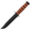 Ka-Bar 1320 Single Mark 7" 1095 Cro-Van Metal Blade W/Leather Sheath